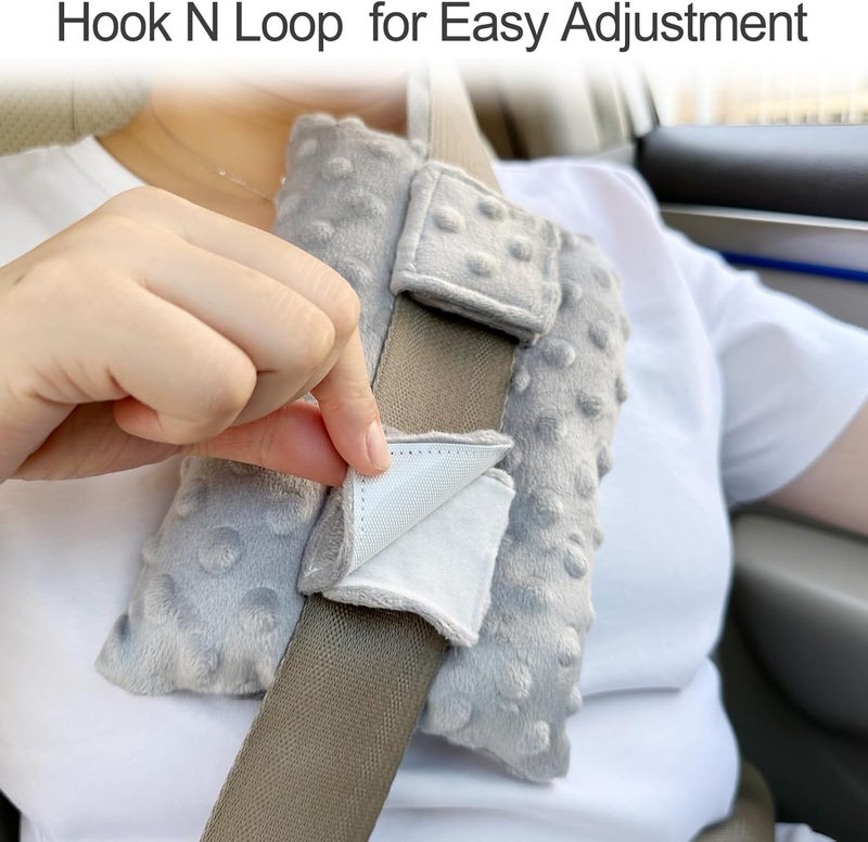 HapiPoppy Port Pillows Chemo Port Pillow for Seatbelt Chest Protector Chemo Patients Pacemaker Heart Surgery Recovery Support Cushion Gifts Women Minky Dot Light Gray - Image 2